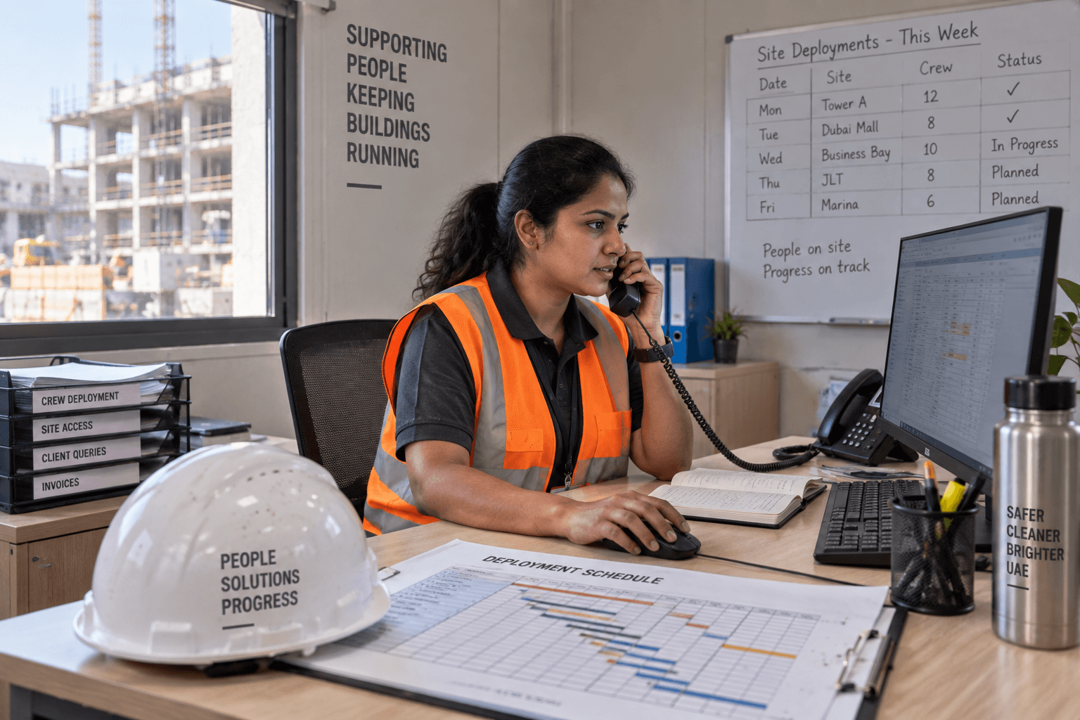 Coordination desk handling service requests